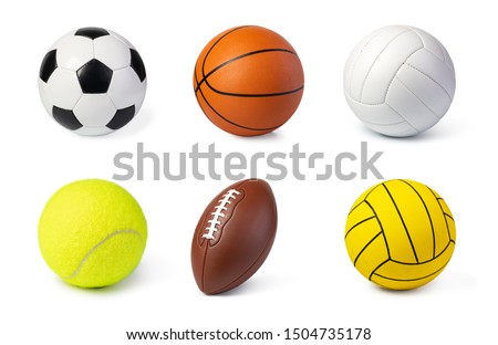 sport balls set isolated on white