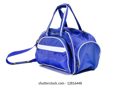 Sport Blue Bag. Isolated On White.