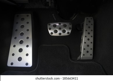 Sport car chrome pedals