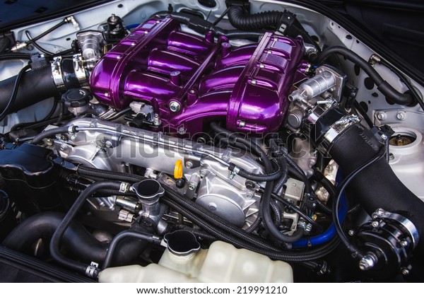 Sport car high tech\
powerful engine
