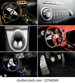 Sport Car Interior Collage