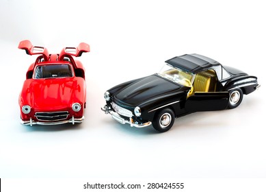 Sport Car Model In Studio Light .