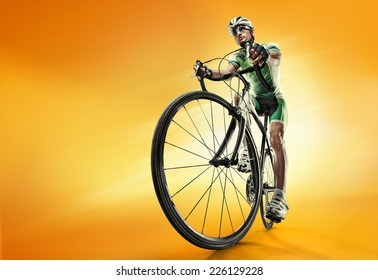 Sport. Cyclist Isolated.