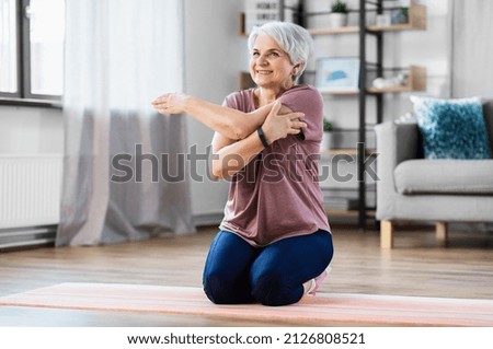 Similar – Image, Stock Photo stretching exercises