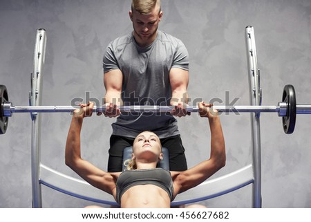 Similar – Foto Bild Frau beim Training im Fitnessstudio mit Gewichten