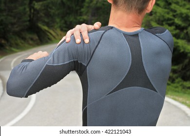 Sport Injury, Man With Shoulder Pain