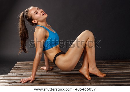 Sport Lady In Sexi Fitness Fluid Outfit Body Of Oil In Bikini Sport Lady In Sexi Fitness Fluid Outfit Body Of Oil In Bikini