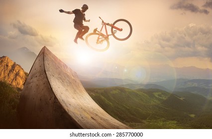 Sport. Motion biker jumps - Powered by Shutterstock