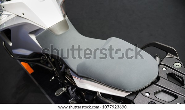 Sport\
motorcycle cushion. Leather motorcycle\
seat.