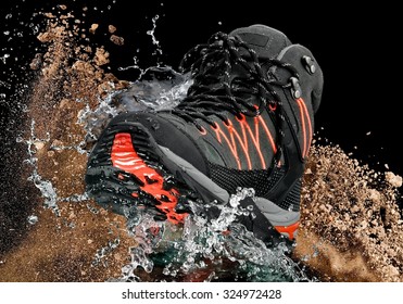 Sport shoe splash