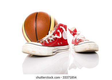 Sport Shoes And Basket Ball