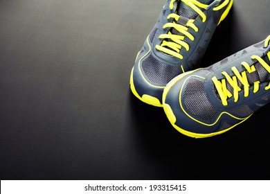 Sport Shoes On Grey Background