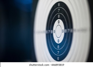 Sport Target Shooting. Close-up. Shallow Depth Of Field