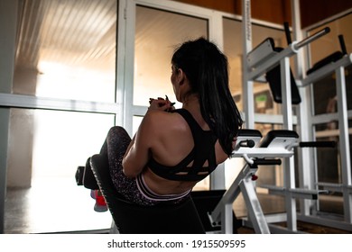 Sport woman dressed sportwear engaged gym - Shutterstock ID 1915509595
