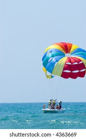 Sports Activity Parasailing Landing On Boat