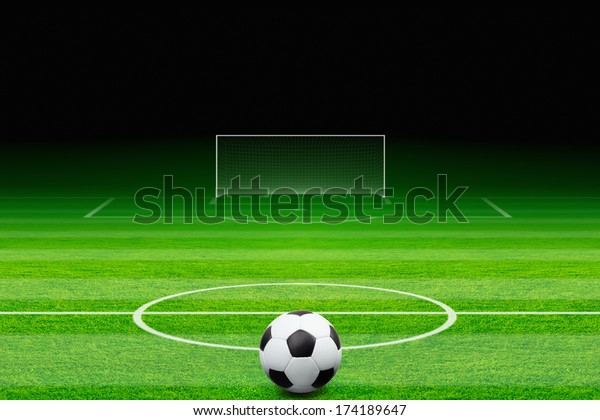 Sports Background Soccer Ball Goal On Stock Photo Edit Now