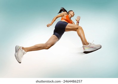 Sports background. The woman with a runner on the street be running for exercise.	
 - Powered by Shutterstock