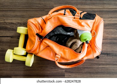 Sports Bag With Sports Equipment