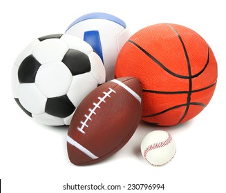 Sports Equipment Basketball Football Tennis Rugby Stock Vector (Royalty ...