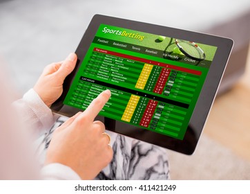 Sports Betting App On Tablet Computer