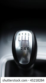 Sports Car Gear Shift Stick With Copyspace For Text Message