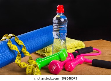 Sports Equipment. Equipment for fitness classes. Healthy lifestyle