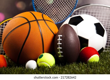 127,573 Sports equipment on grass Stock Photos, Images & Photography ...