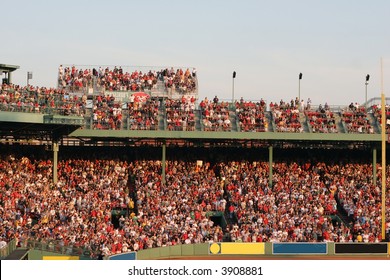 Sports Fans At Red Sox Baseball Game, Fenway Park