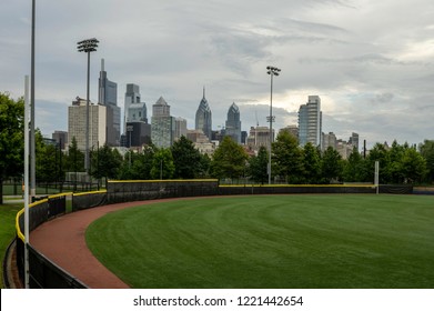 A sports field in the City with the city skyline in the background. - Powered by Shutterstock