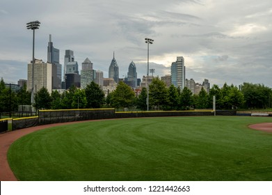 A sports field in the City with the city skyline in the background. - Powered by Shutterstock