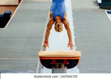 Sports Gymnastics Back Athlete Gymnast Vault Exercises