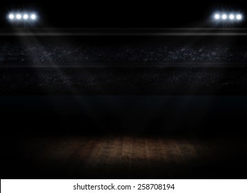 Sports Hall Interior With Spotlights