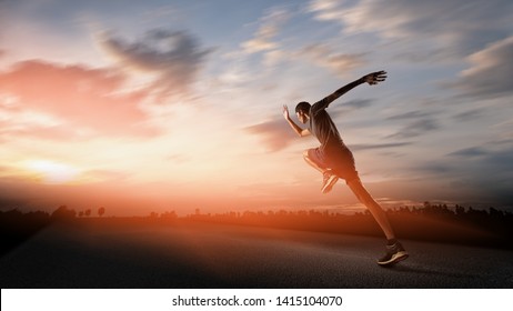 Sportbilder, die Laufende darstellen