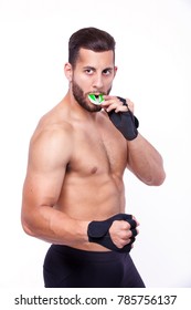 Sports Man With Mouthguard