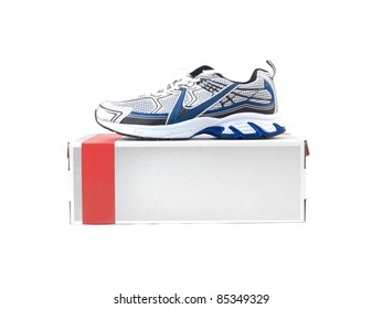 Sports Runners Situated In A Shoe Box