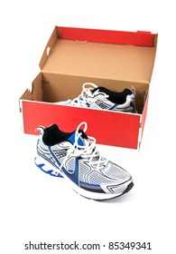 Sports Runners Situated In A Shoe Box