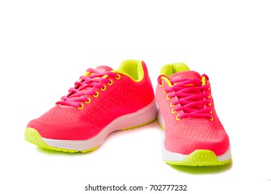 Sports Sneakers Bright Colored On White Stock Photo 702777232 ...
