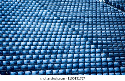 Sports Stadium With Empty Seats Row