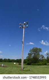 Sports Stadium Lights On A Light Pole