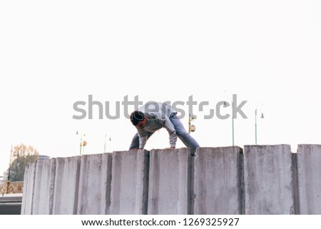 Similar – Image, Stock Photo brown haired man posing