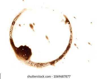 Spot Of Coffee Isolated On White Background