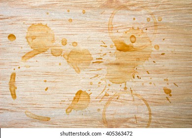 Spot from a cup of coffee on wood table / Coffee Stains Set / coffee paint stains