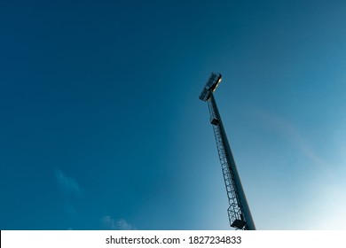 Spotlight In Stadium And Bluesky