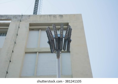 spot-light tower.