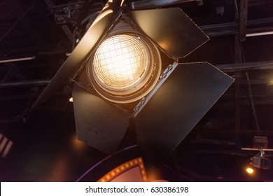  Spotlights On A Theatre Stage 