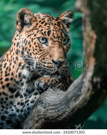Spots and Branches: A Detailed View of a Leopard’s Fur and Paws
A Leopard in the Forest: A Contrast of Colors and Textures
A Leopard’s Portrait: A Stunning and Intense Wild Cat