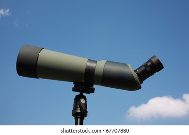 Spotting Scope Mounted For Birder.