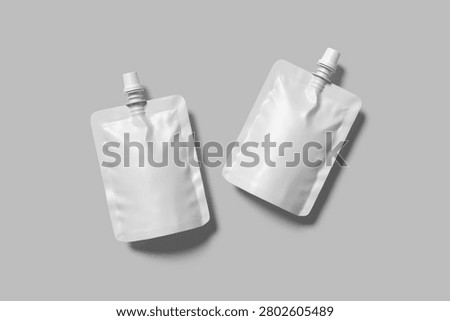 Spout Pouch Packaging Blank Mockup 3D Render