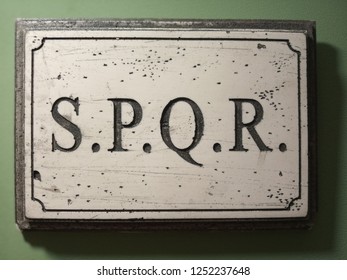 SPQR Roma Sign