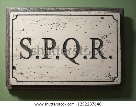 SPQR Roma sign